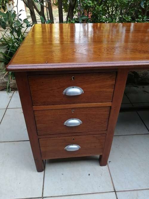 Large old oak office desk.