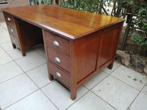 Large old oak office desk.