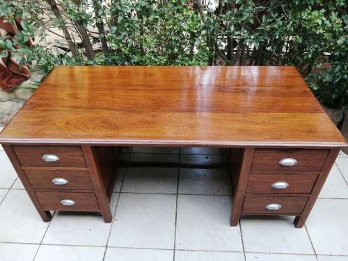 Large old oak office desk.