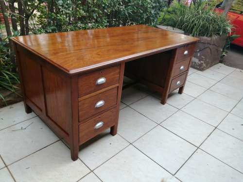 Large old oak office desk.