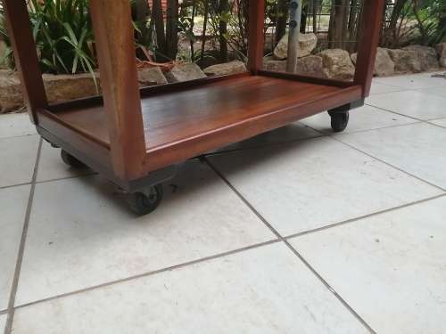 Lovely old large wooden tea rolley.