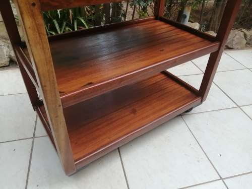 Lovely old large wooden tea rolley.