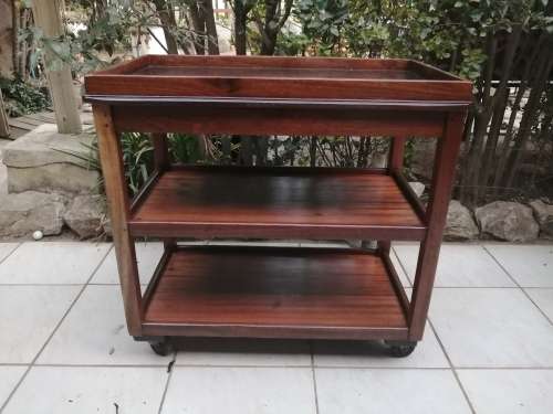 Lovely old large wooden tea rolley.