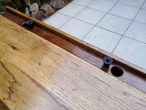 Beautiful vintage solid oak kids school desk.