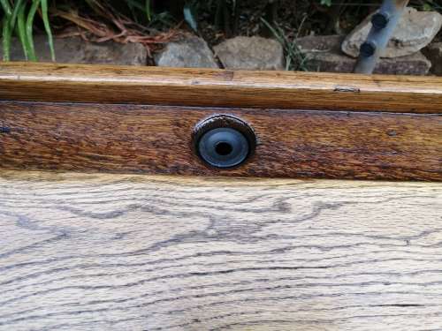 Beautiful vintage solid oak kids school desk.