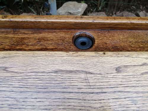 Beautiful vintage solid oak kids school desk.