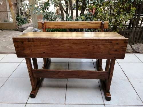 Beautiful vintage solid oak kids school desk.
