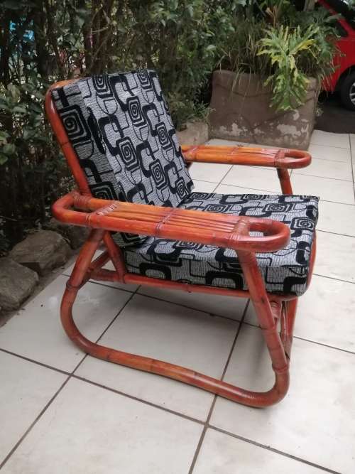 Lovely, large cane arm chair.