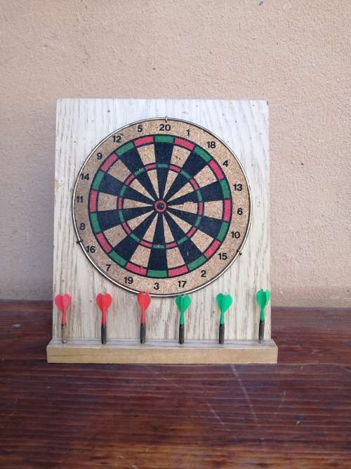 Small bar counter dart board.