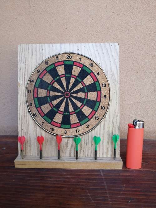 Small bar counter dart board.
