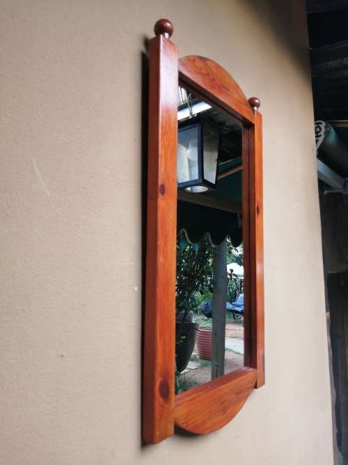 Beautiful oregan pine wall mirror.