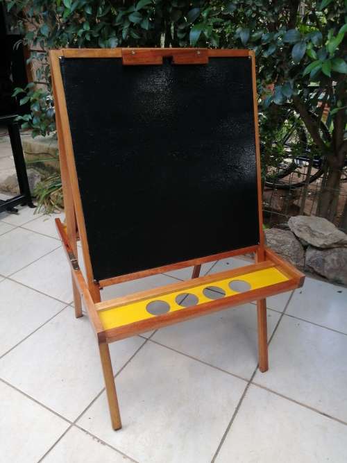 Old kids double sided blackboard.