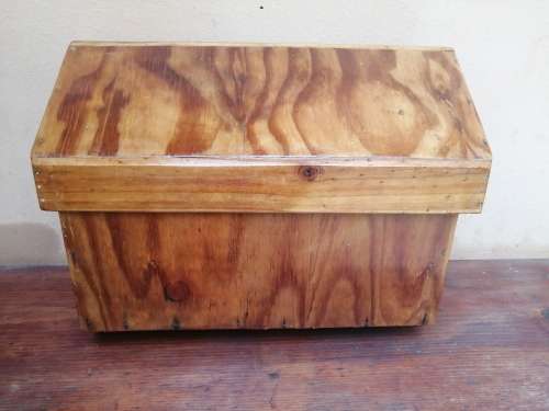 Awesome wooden cotton reel box.