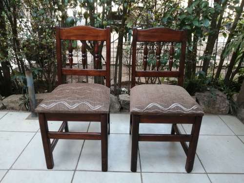Beautiful pair of solid pine chairs.