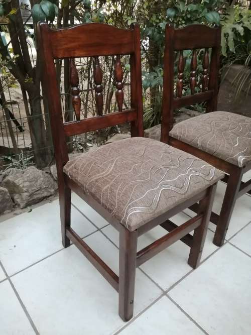 Beautiful pair of solid pine chairs.