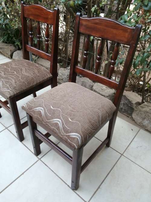 Beautiful pair of solid pine chairs.