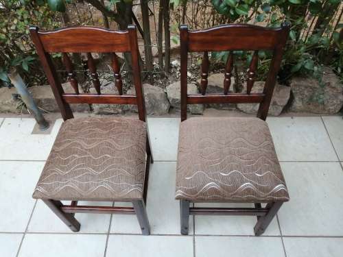 Beautiful pair of solid pine chairs.