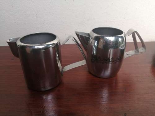 Lovely vintage stainless steel breakfast set.