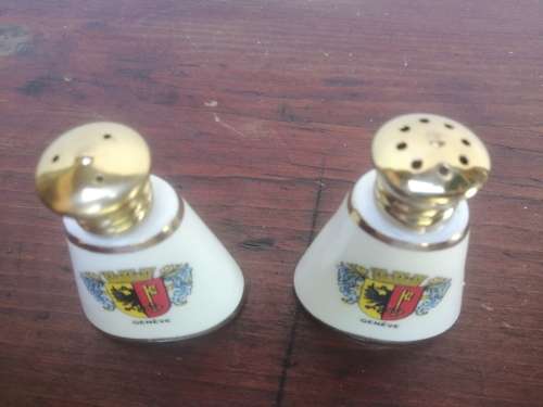 Beautiful Geneve salt and pepper set.