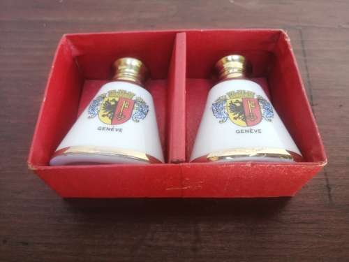 Beautiful Geneve salt and pepper set.