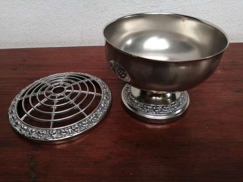 Beautiful, large silver plated posy vase.