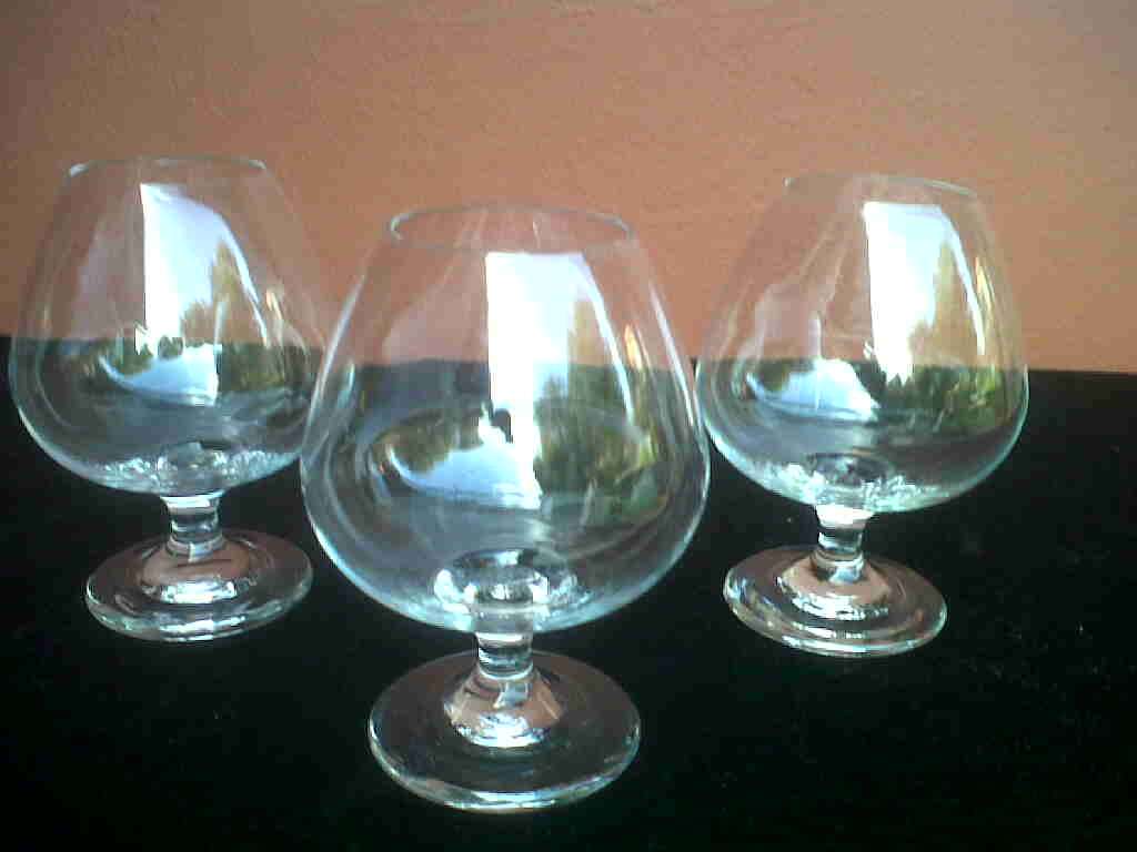 3 X LARGE BRANDY GOBLETS
