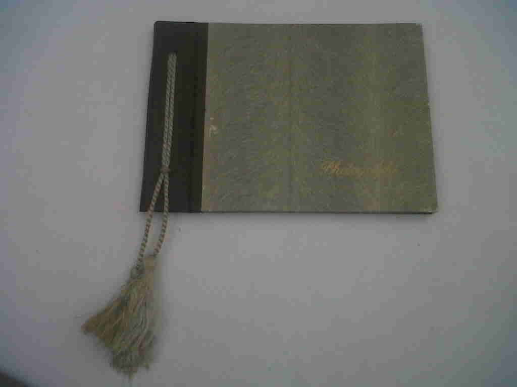 OLD GREY COVERED PHOTO ALBUM.