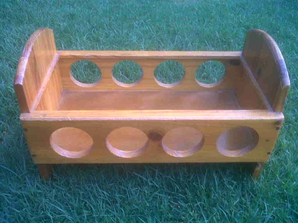 Solid pine dolls crib.