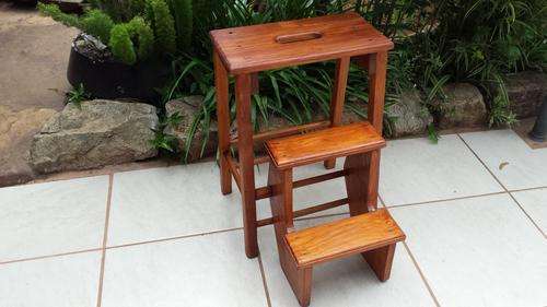 Pine ladder stool.
