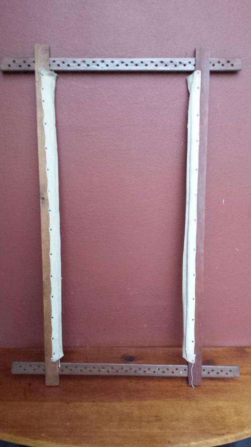 Old canvas stretcher.