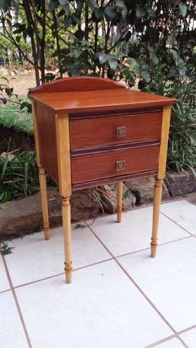 Single, old mix wood pedestal.