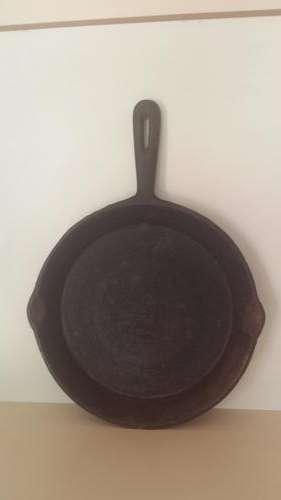 Old cast iron frying pan.
