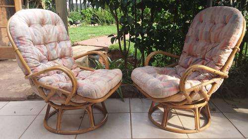 Pair of awesome cane chairs.