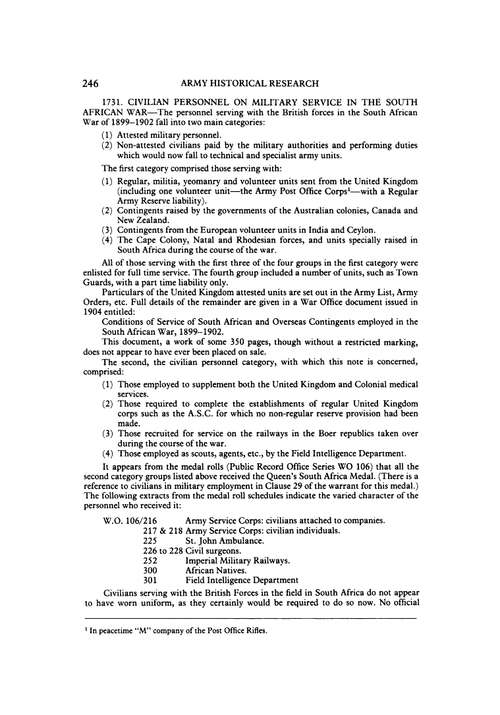 Imperial Military Railways Volunteer Corps Pass