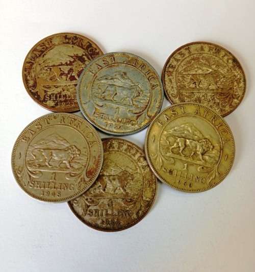 East Africa 1 Shillings - King George V, Silver (.500)