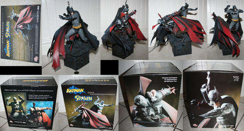 DC DIRECT BATMAN vs SPAWN STATUE Designed and sculpted by Todd McFarlane and McFarlane Toys