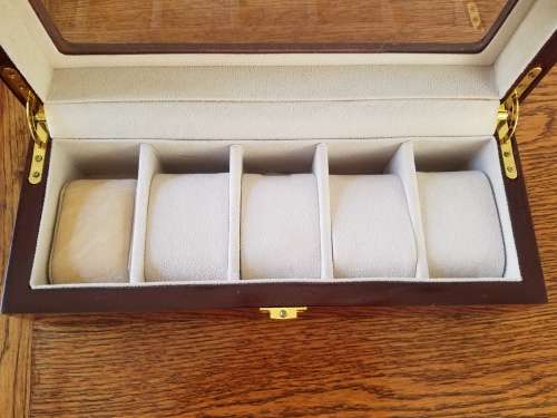 Mahogany Watch Display Case - Near New Condition