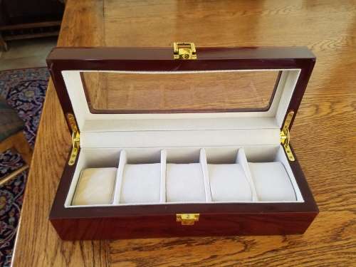 Mahogany Watch Display Case - Near New Condition