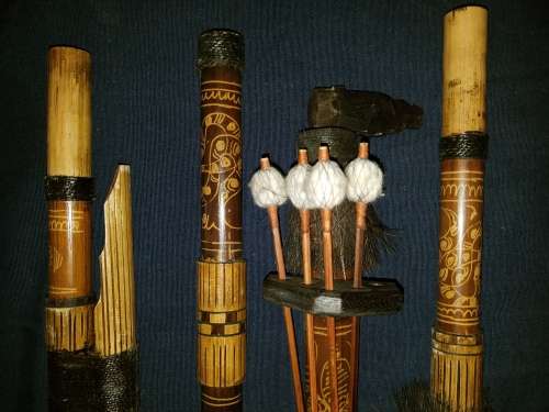 Balinese Hand made Blow Dart + Bow and Arrows set