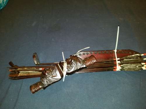 Balinese Hand made Blow Dart + Bow and Arrows set