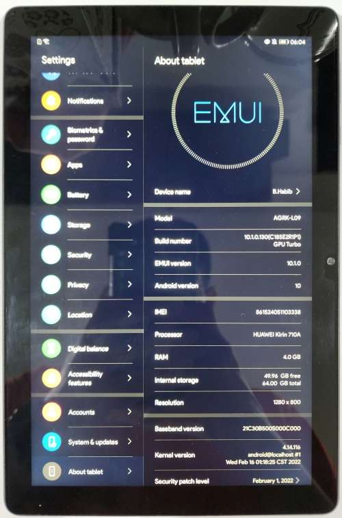 Huawei Mediapad Tablet T10`s [4GB Ram,64GB Storage and Pristine Condition ]