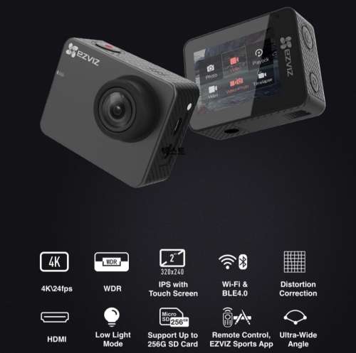 EZVIZ S3 4K Waterproof Action Camera Excellent Condition