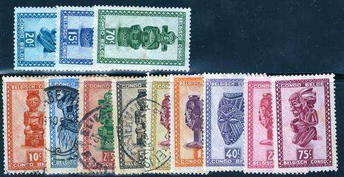 BELGIAN CONGO - VARIOUS MASK DEFINITIVES PER SCAN