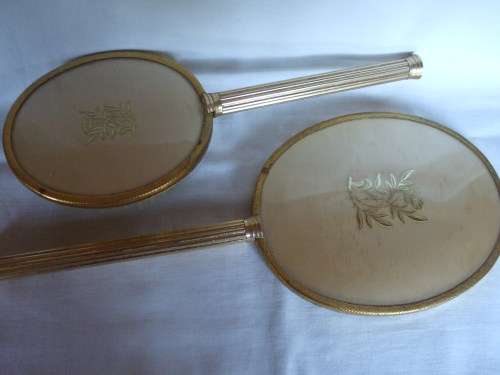 Vintage Hand Mirror and Brush Set
