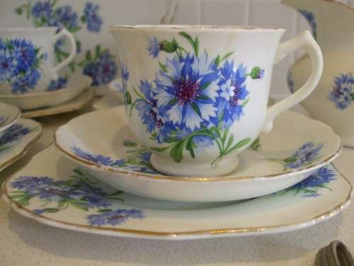 Vintage Hammersley Cornflower  Tea Set 1912 - 1939