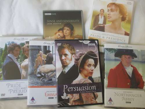 8 Jane Austen Dvd's. Mostly BBC Classics