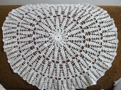 Crochet cloth. 58cms. white