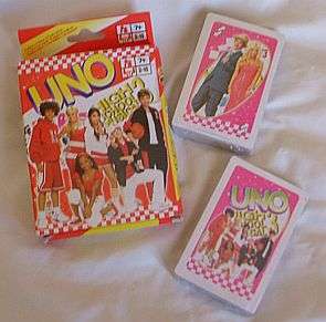 HIGH SCHOOL MUSICAL UNO CARDS