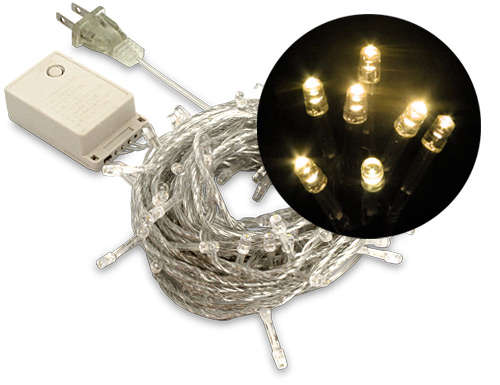 10 m Fairy Lights -  White/Yellow light LED Christmas lights or decoration