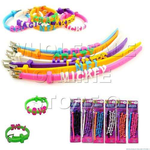 Message Bracelet with Alphabet Beads & Shapes & FREE Magic Lipstick!!!